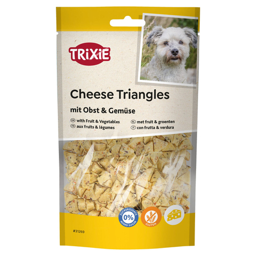 Trixie Hundesnack Cheese Triangles mit Obst & Gemüse 80 g - 6 Stück / Sparpaket