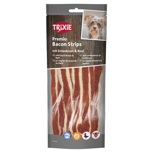 Trixie Hundesnack Premio Bacon Strips mit Entenbrust & Rind 80 g
