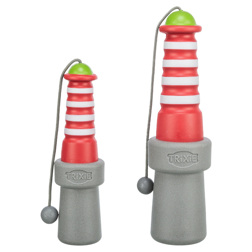 Trixie Hundespielzeug Aqua Toy Leuchtturm am Seil, Maße: 20 cm