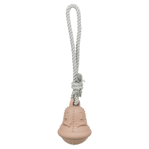 Trixie Hundespielzeug Glocke am Tau beige