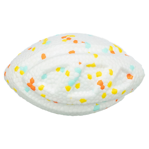 Trixie Hundespielzeug Light & Strong Rugby weiß/bunt, Maße: 12,5 cm