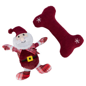 Abbildung Trixie Hundespielzeug X-Mas KnochenundWeihnachtsmann
