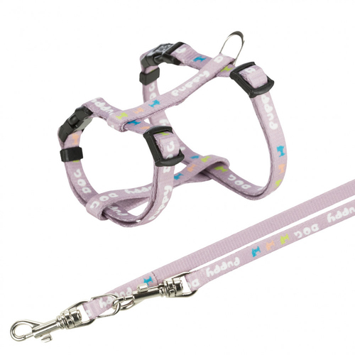 Trixie Junior Welpengeschirr mit Leine flieder