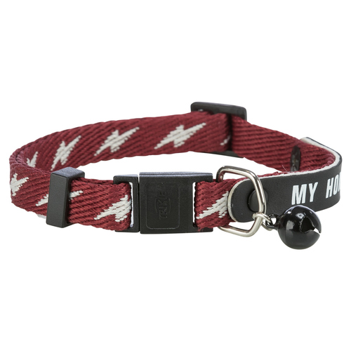 Trixie Katzenhalsband mit Adresslasche und Blitzmotiv