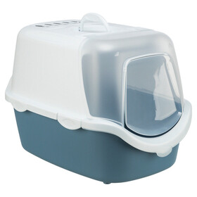 Abbildung Trixie Katzentoilette Vico Open Top blau/wei