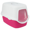 Trixie Katzentoilette Vico mit Haube pink/weiß Abbildung 1