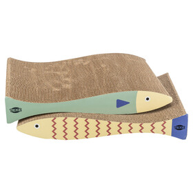 Abbildung Trixie Kratzpappe in FIschform mint/creme - 2er Pack