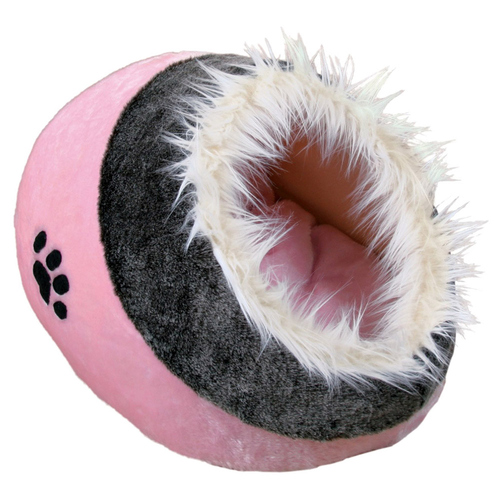 weitere Abbildung Trixie Kuschelhhle Minou rosa/grau fr Katzen