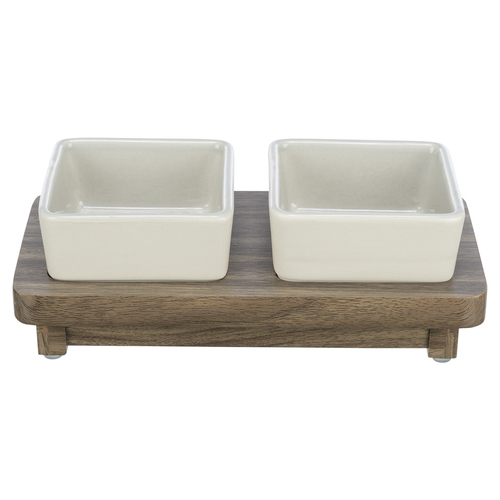 weitere Abbildung Trixie Napf-Set CityStyle aus Keramik/MDF grau/braun fr Katzen