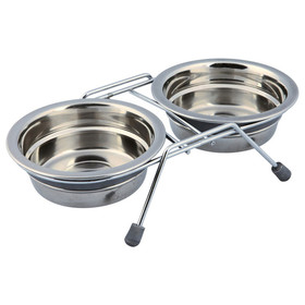 Abbildung Trixie Napf-Set Eat on Feet mit Klapperschutz fr Katzen