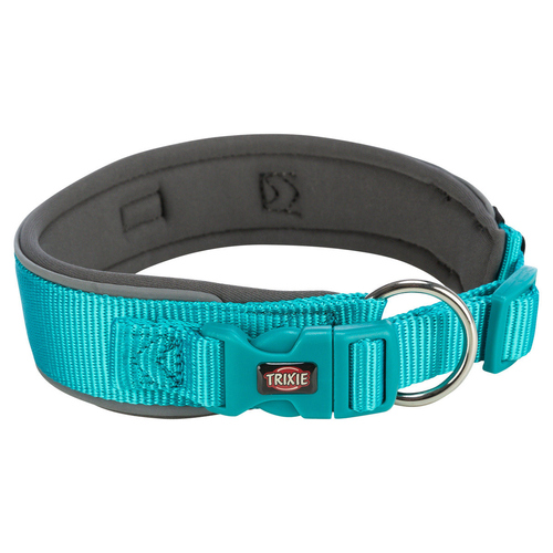 Trixie Premium Halsband extra breit ozean/grafit | Top-Qualitt