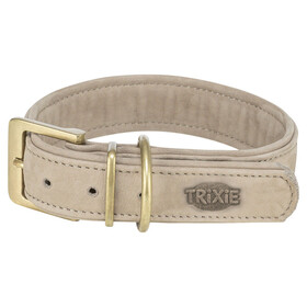 Abbildung Trixie Pure Halsband, Leder extra breit hellgrau