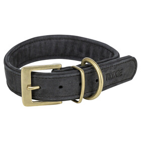 Abbildung Trixie Pure Halsband, Leder extra breit schwarz