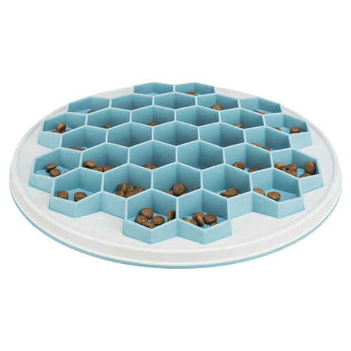weitere Abbildung Trixie Slow Feeding Futterplatte Hive grau/blau fr Katzen
