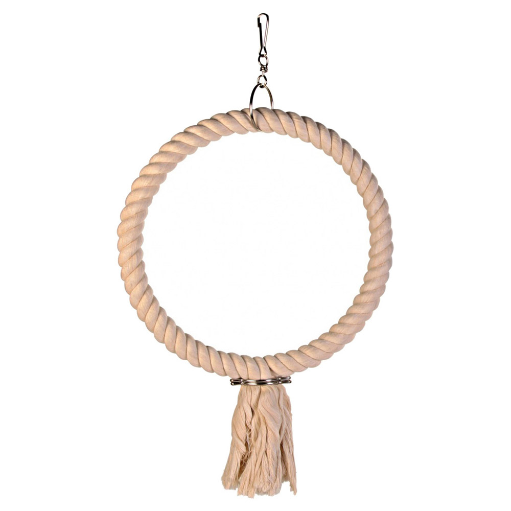 WAIBBU Wellensittich Ring Nymphensittich Ring Vogel Hölzerne Schaukel Ring Schaukel Kauen Vogel Rattan Ring Papageien Rattan Ring Für Vögel Papageien Nymphensittiche Wellensittiche Kanarienvögel