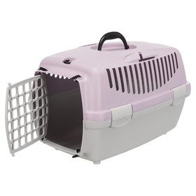 Abbildung Trixie Transportbox Capri hellgrau/flieder fr Katzen