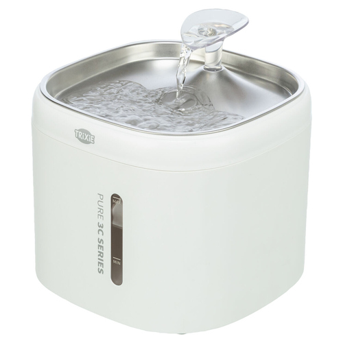 Trixie Trinkbrunnen Aqua Pure Kunststoff/Edelstahl weiß