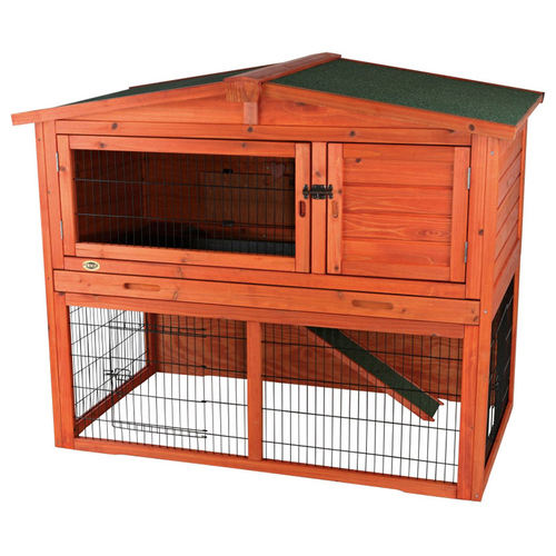 weitere Abbildung Trixie natura Kaninchenstall mit Freilaufgehege braun 124 x 102 x 78 cm