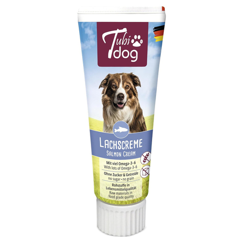 Tubidog Delikatess-Lachscreme für Hunde 75 g