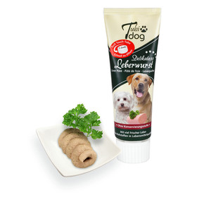 Abbildung Tubidog Delikatess-Leberwurst fr Hunde 75 g