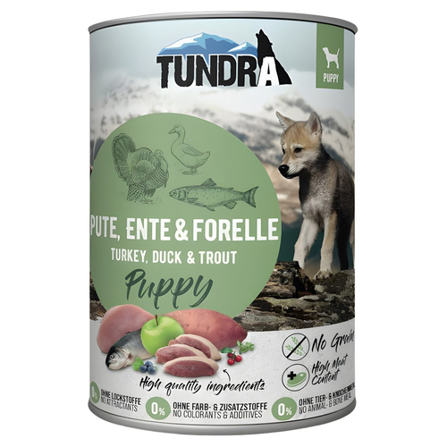 Tundra Puppy Pute, Ente & Forelle 400 g - 6 Stück