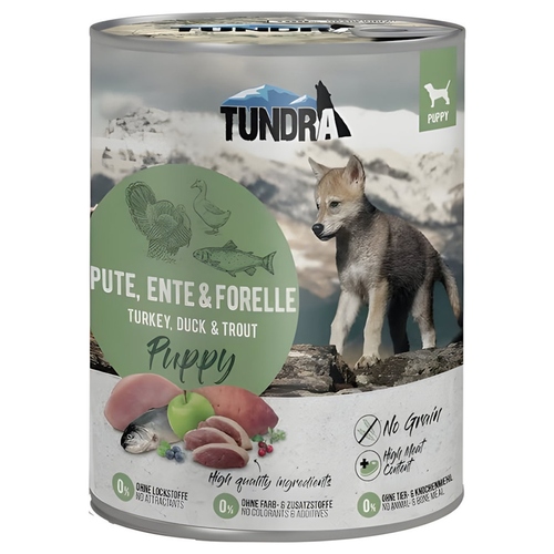 Tundra Puppy Pute, Ente & Forelle 800 g - 6 Stück