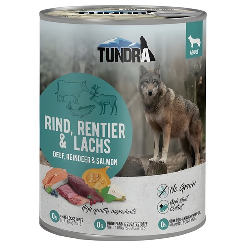 Tundra Rind, Rentier & Lachs 800 g - 6 Stück