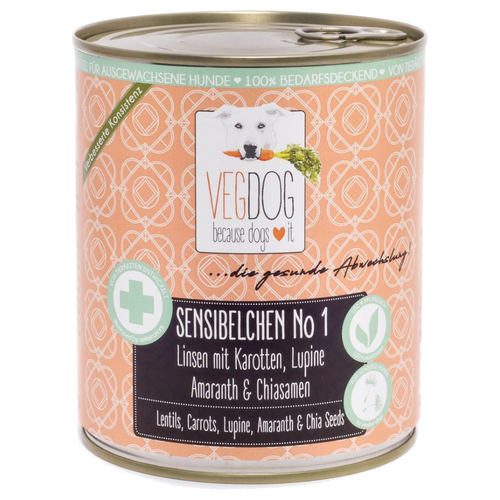 VEGDOG Sensibelchen No. 1, 800 g - 6 Stück