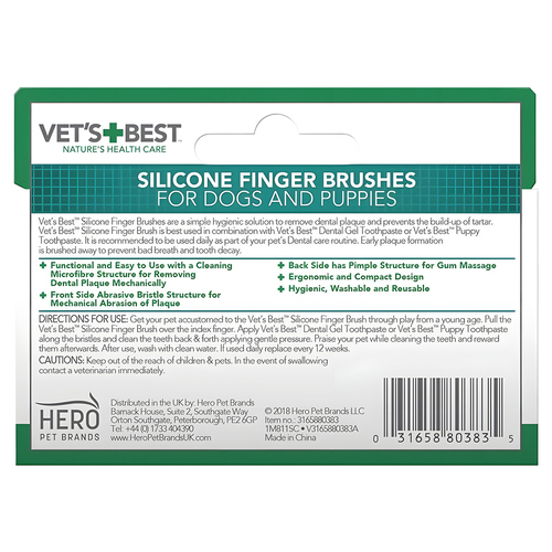 weitere Abbildung Vets Best Silikon-Fingerbrsten fr Hunde