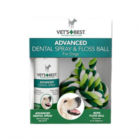 Abbildung Vets Best Zahnpflege-Set fr Hunde, Seilball + Spray 120 ml