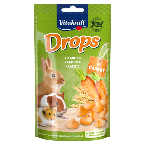 Vitakraft Drops mit Karotte für Nager - 9 x 75 g
