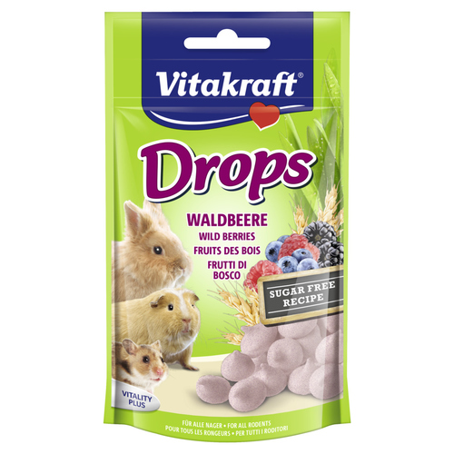 Vitakraft Drops Waldbeere 75 g - 9 Stück