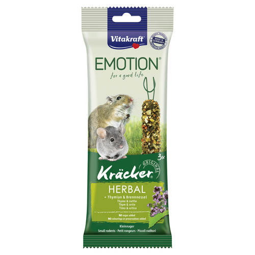 Vitakraft Emotion Kräcker® Herbal für Kleinnager 3er