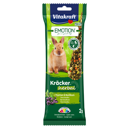 Vitakraft Emotion Kräcker® Herbal für Zwergkaninchen 2er
