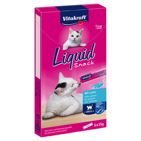 Abbildung Vitakraft Liquid Snack Lachs + Omega 3 6 x 15 g