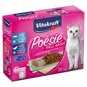Abbildung Vitakraft Posie DLI SAUCE Multipack mit Fisch 6 x 85 g
