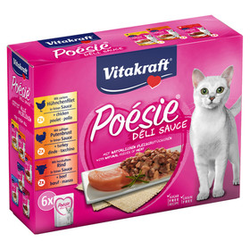 Abbildung Vitakraft Posie DLI SAUCE Multipack mit Fleisch 6 x 85 g