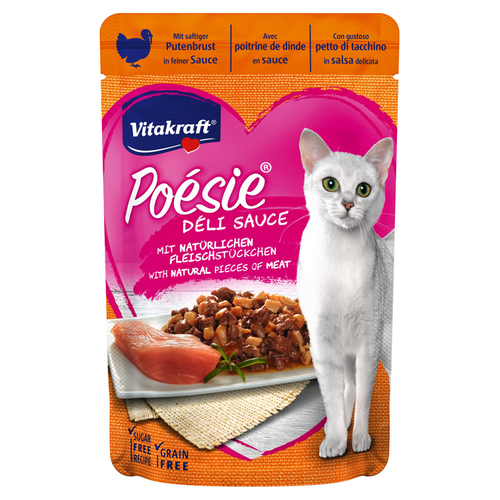 Produktbild von Vitakraft Poésie Délice Truthahn Adult Cat - 23 x 85 g