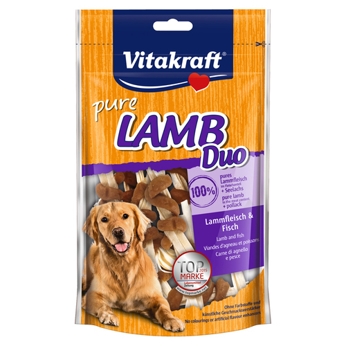 Vitakraft Pure LambDuo, Kausnack für Hunde mit Lammfleisch und Fisch