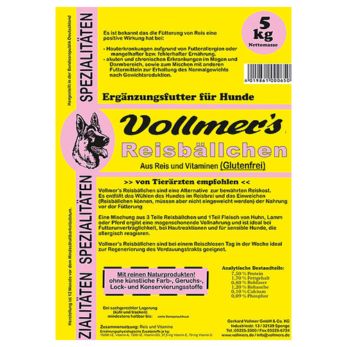Vollmers Reisbällchen 5 kg