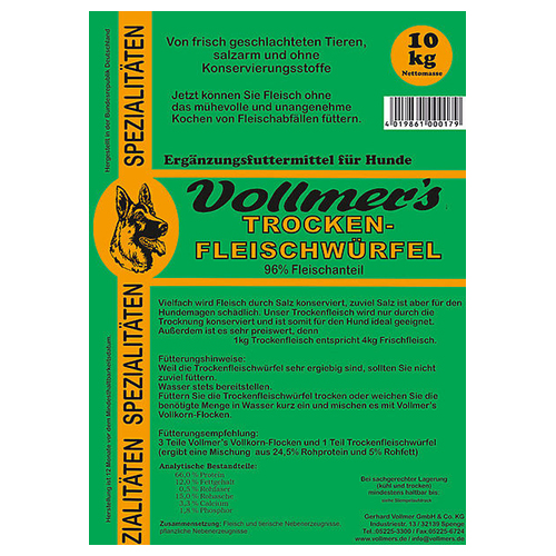 Vollmers Trockenfleischwürfel 5 kg