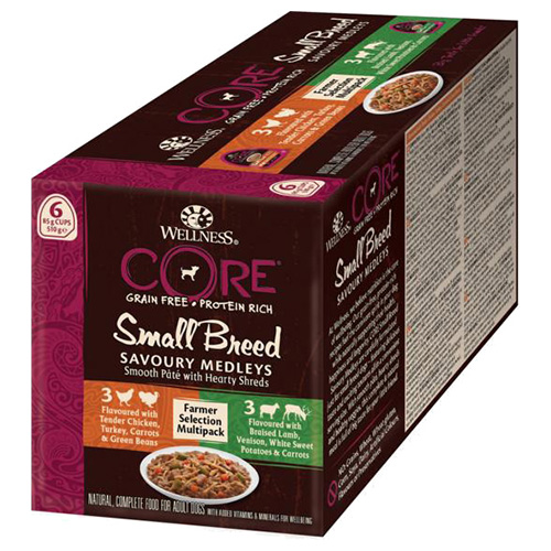 Wellness CORE Small Breed Savoury Medleys Farmer Selection Multipack 6 x 85 g