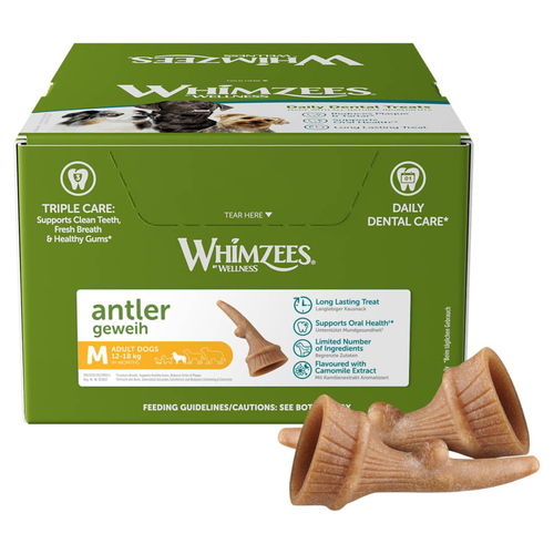 Whimzees Antler Geweih M Kausnack für Hunde