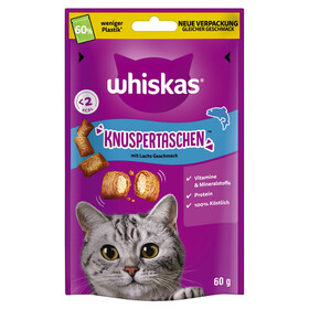 Abbildung Whiskas Knuspertaschen mit Lachs Geschmack 60 g - 6 Stck
