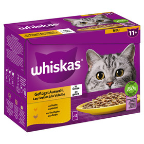Abbildung Whiskas Multipack 11+ Geflgel Auswahl in Gelee 12 x 85 g - 4 Stck