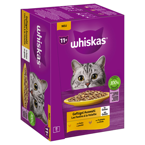 weitere Abbildung Whiskas Multipack 11+ Geflgel Auswahl in Gelee 12 x 85 g - 4 Stck