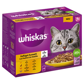 Abbildung Whiskas Multipack 7+ Geflgel Auswahl in Gelee 12 x 85 g - 4 Stck