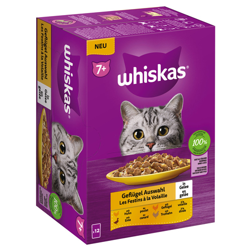 weitere Abbildung Whiskas Multipack 7+ Geflgel Auswahl in Gelee 12 x 85 g - 4 Stck