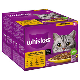 Abbildung Whiskas Multipack 7+ Geflgel Auswahl in Sauce 24 x 85 g - 2 Stck