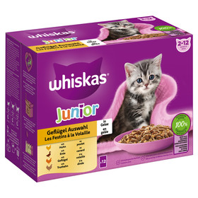 Abbildung Whiskas Multipack Junior Geflgel Auswahl in Gelee 12 x 85 g - 4 Stck